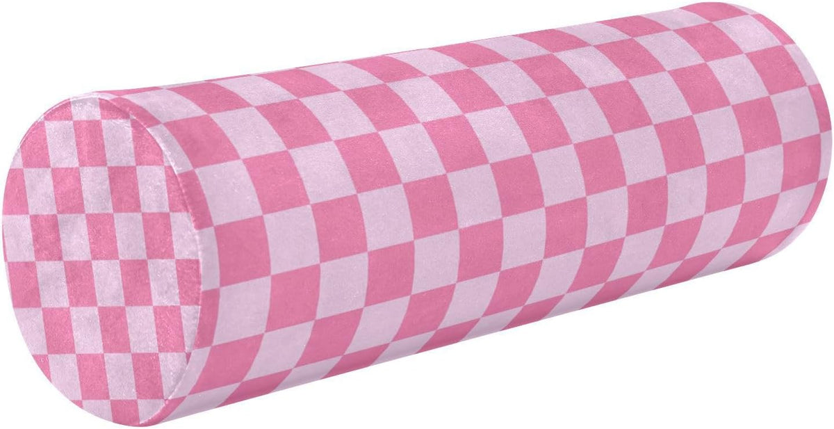 c Neck Roll Pillow Bolster Round Health Memory Foam Long Cervical Cylinder Pillows with Removable Washable Cover for Body Bed Legs Back Yoga - Colors B