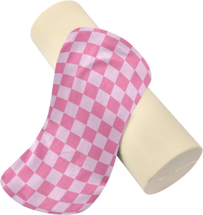 c Neck Roll Pillow Bolster Round Health Memory Foam Long Cervical Cylinder Pillows with Removable Washable Cover for Body Bed Legs Back Yoga - Colors B