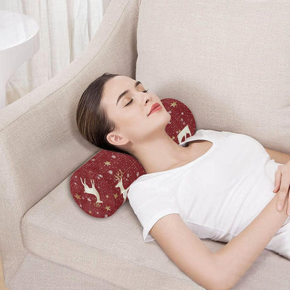 c Neck Roll Pillow Bolster Round Health Memory Foam Long Cervical Cylinder Pillows with Removable Washable Cover for Body Bed Legs Back Yoga - Colors B