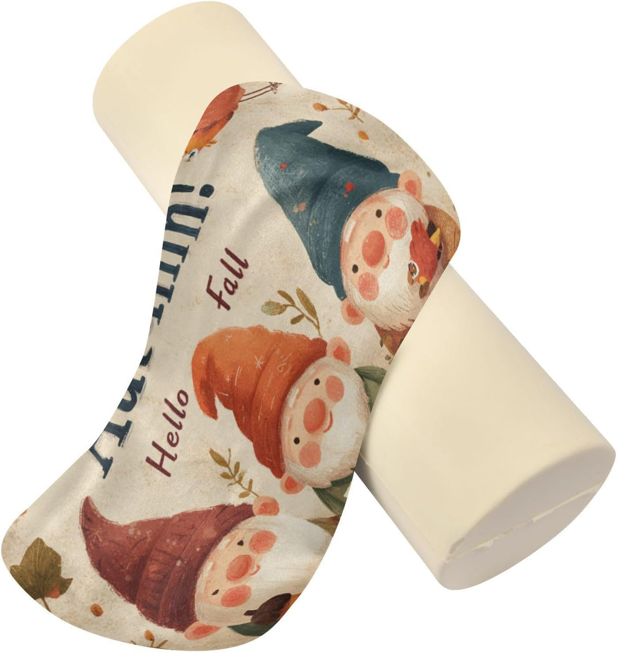 c Neck Roll Pillow Bolster Round Health Memory Foam Long Cervical Cylinder Pillows with Removable Washable Cover for Body Bed Legs Back Yoga - Colors B