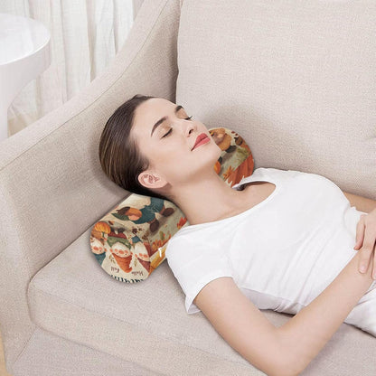 c Neck Roll Pillow Bolster Round Health Memory Foam Long Cervical Cylinder Pillows with Removable Washable Cover for Body Bed Legs Back Yoga - Colors B