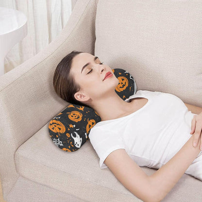 c Neck Roll Pillow Bolster Round Health Memory Foam Long Cervical Cylinder Pillows with Removable Washable Cover for Body Bed Legs Back Yoga - Colors B