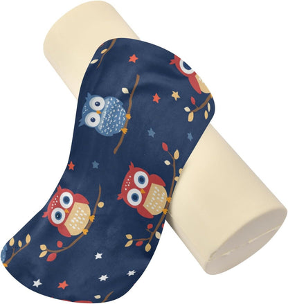 c Neck Roll Pillow Bolster Round Health Memory Foam Long Cervical Cylinder Pillows with Removable Washable Cover for Body Bed Legs Back Yoga - Colors B