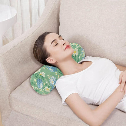 c Neck Roll Pillow Bolster Round Health Memory Foam Long Cervical Cylinder Pillows with Removable Washable Cover for Body Bed Legs Back Yoga - Colors B