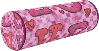 c Neck Roll Pillow Bolster Round Health Memory Foam Long Cervical Cylinder Pillows with Removable Washable Cover for Body Bed Legs Back Yoga - Colors B