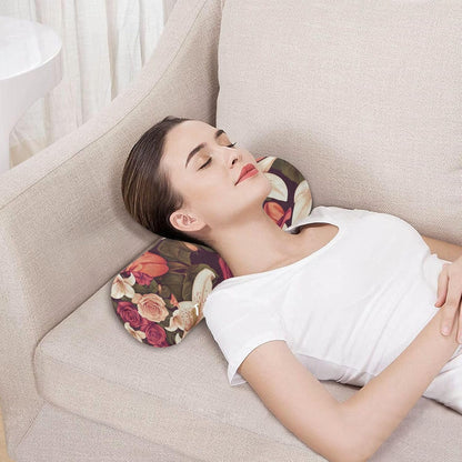 c Neck Roll Pillow Bolster Round Health Memory Foam Long Cervical Cylinder Pillows with Removable Washable Cover for Body Bed Legs Back Yoga - Colors B