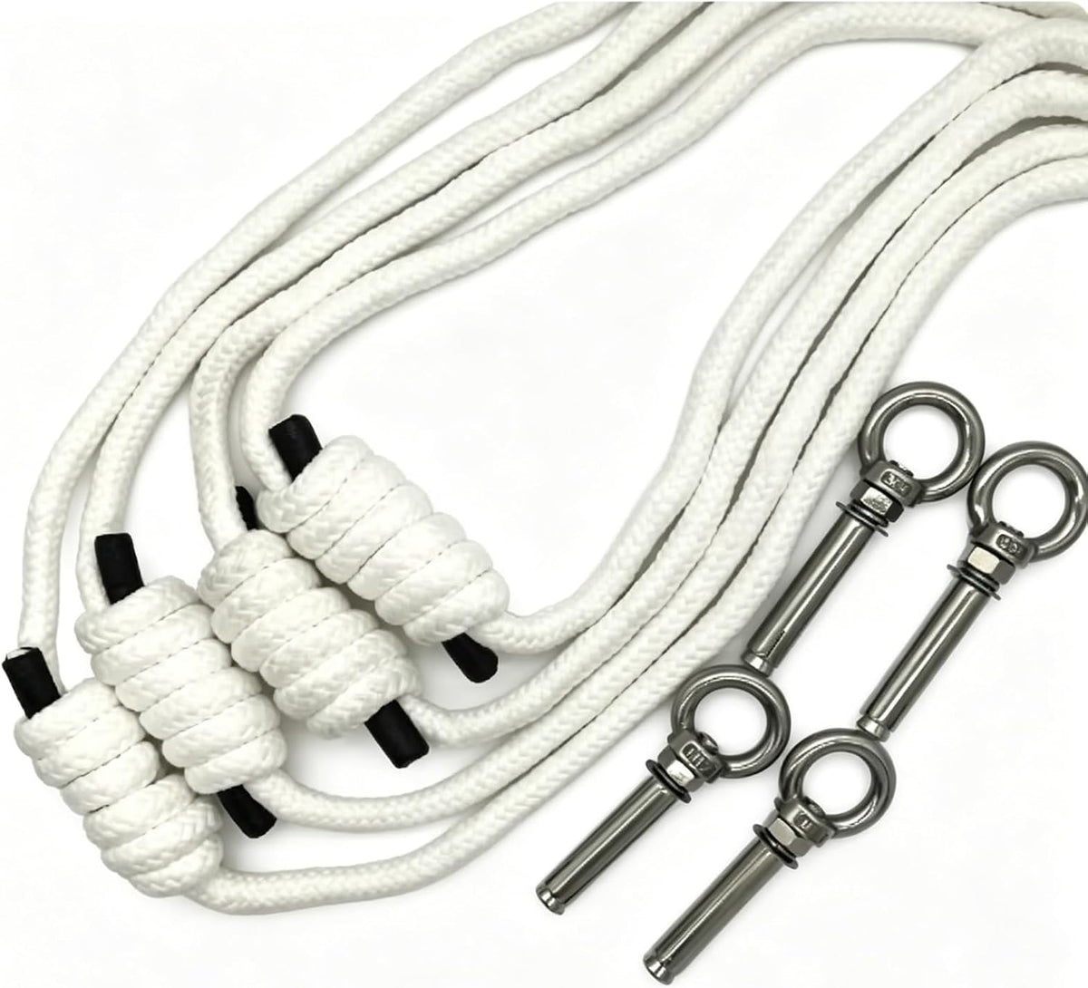 Upgraded Yoga Wall Ropes, Extra Thick Cotton Yoga Strap with Reinforced Knots, Durable Yoga Inversion Ropes for Flexibility Training, Suitable for Yoga Studio, Home Gym