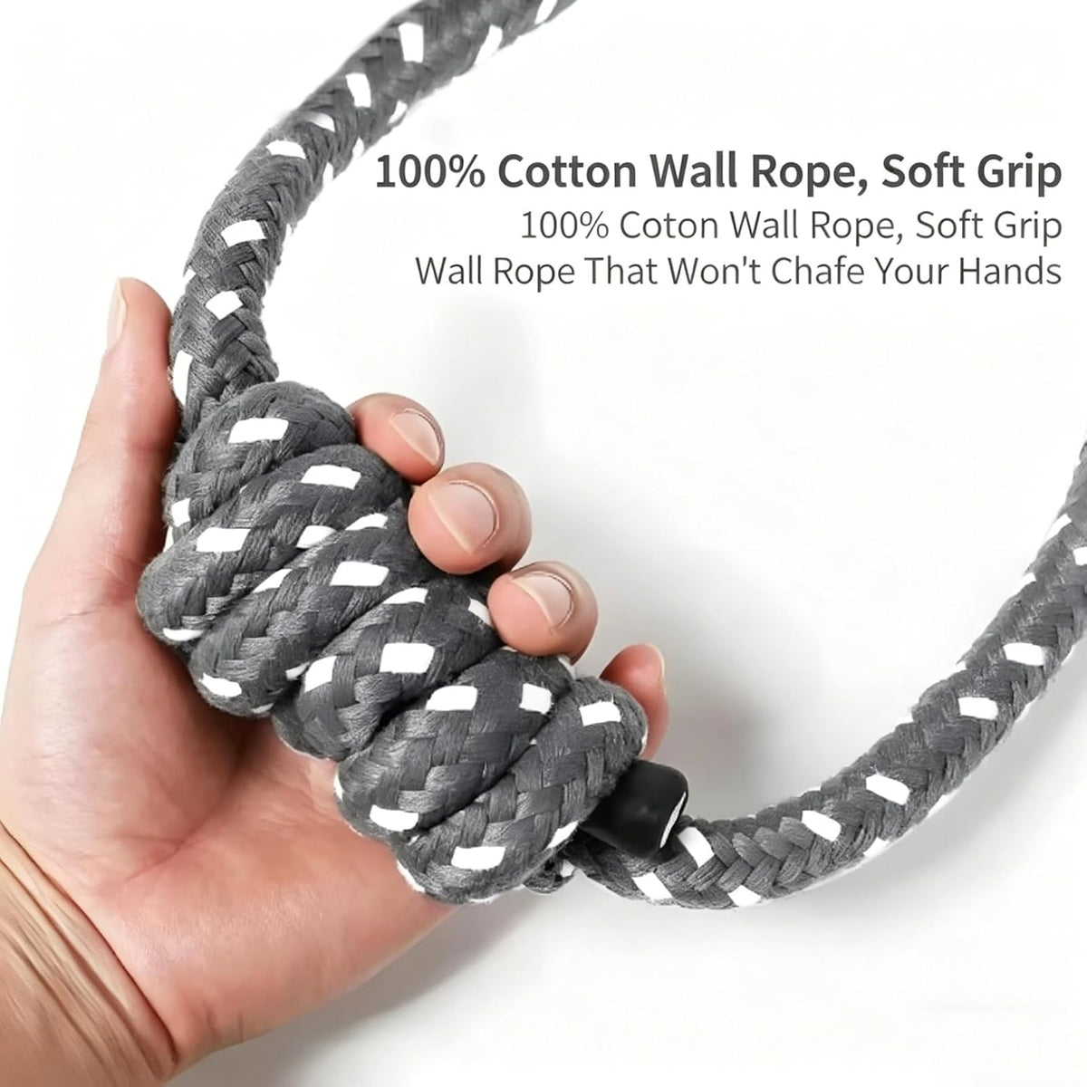 Upgraded Yoga Wall Ropes, Extra Thick Cotton Yoga Strap with Reinforced Knots, Durable Yoga Inversion Ropes for Flexibility Training, Suitable for Yoga Studio, Home Gym
