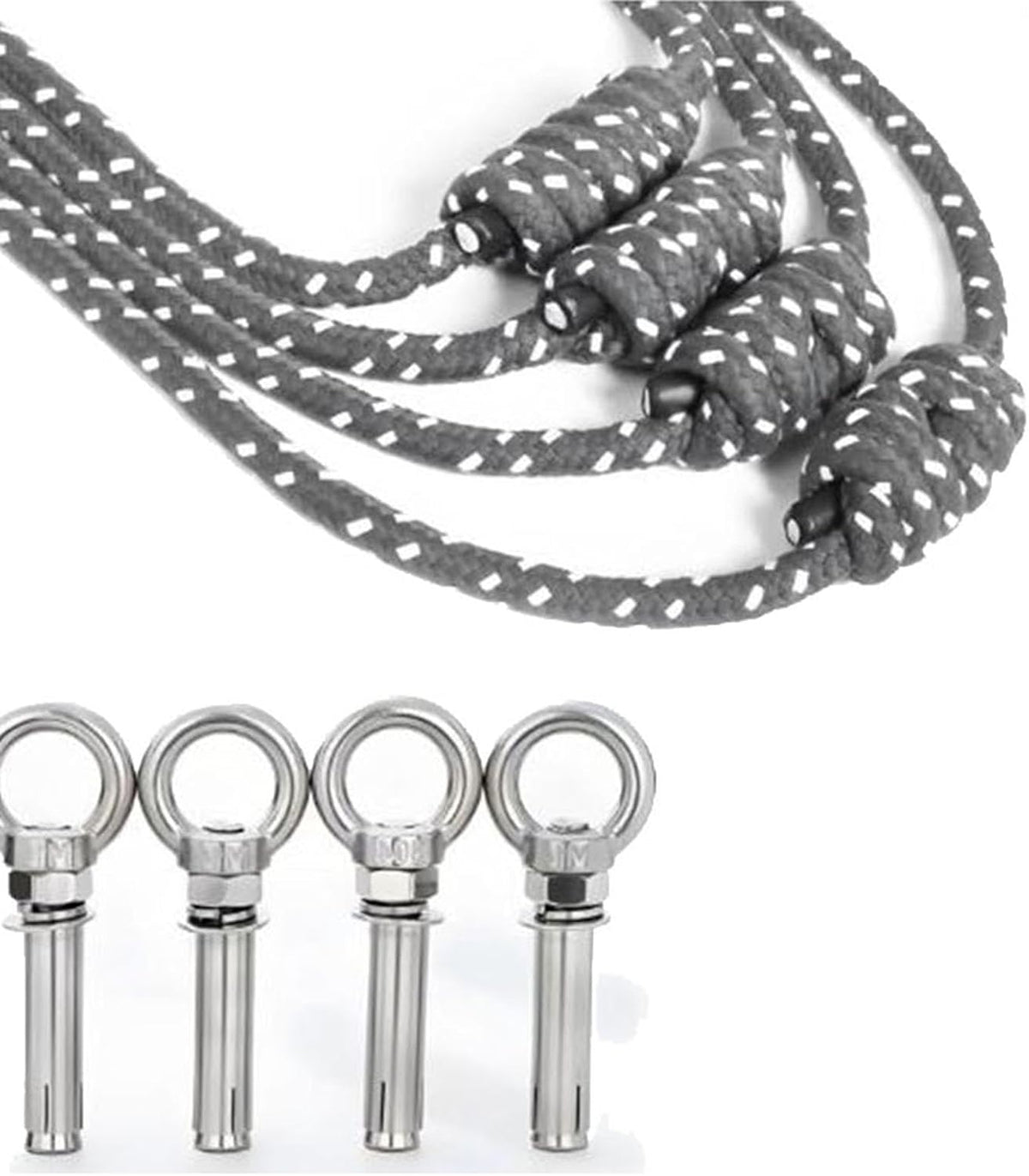 Upgraded Yoga Wall Ropes, Extra Thick Cotton Yoga Strap with Reinforced Knots, Durable Yoga Inversion Ropes for Flexibility Training, Suitable for Yoga Studio, Home Gym