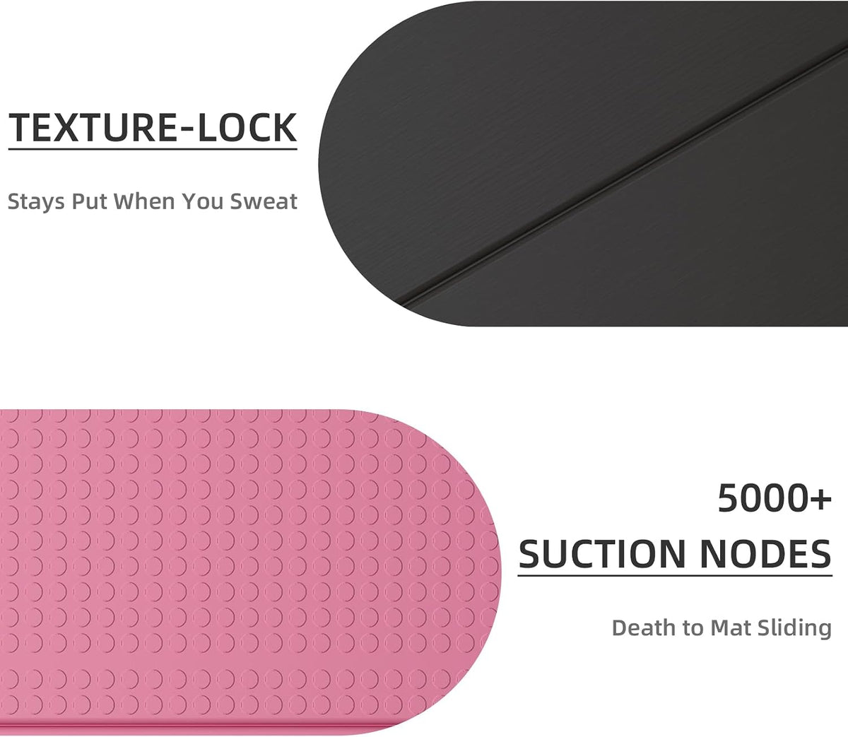 Foldable Yoga Mat, 71"x24"x1/3" Thick(8mm), Non Slip Exercise Mat