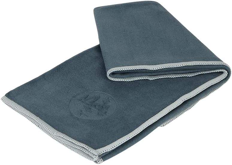 Manduka eQua Hot Yoga Mat Towel - 71" | Rapid Moisture Activated Grip | Ultra Soft Microfiber | Quick Dry | Lightweight, Travel Friendly Mat Layer | 71 x 24 inches | Thunder