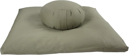 Buckwheat Zafu and Large Zabuton Meditation Cushion Set (2pc)