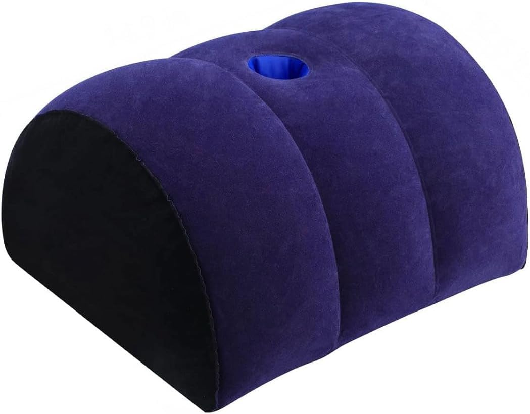 Inflatable Rocking Pillow, Bed Wedges & Body Positioners Pillow, Body Position Cushion, Surface Flocking for Sleeping Traveling Yoga (Breads Shape)