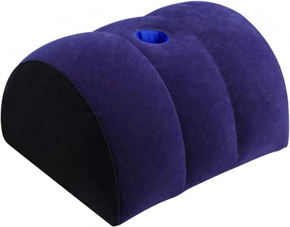Inflatable Rocking Pillow, Bed Wedges & Body Positioners Pillow, Body Position Cushion, Surface Flocking for Sleeping Traveling Yoga (Breads Shape)