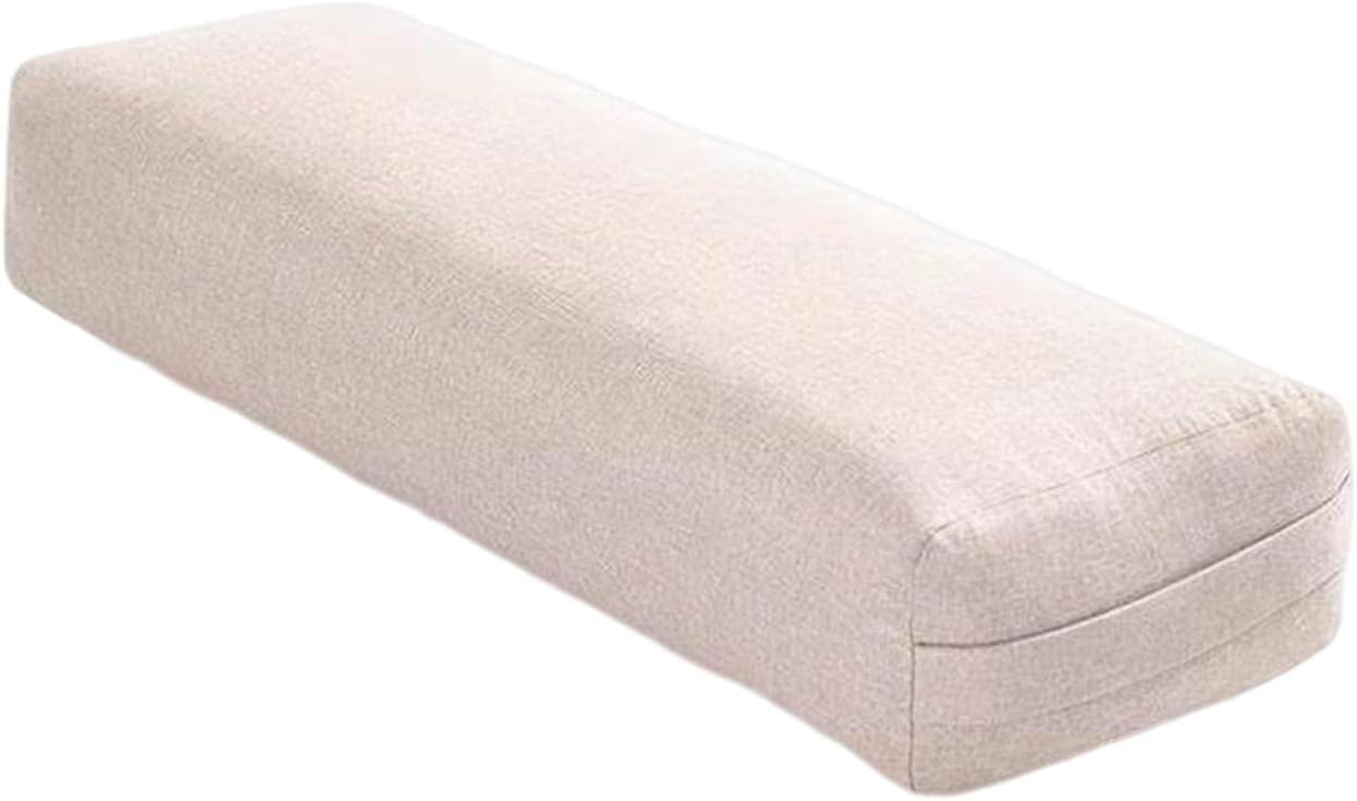 Yoga Bolster Yoga Prop Machine Washable Cover Pillow Meditation Cushion High Elastic Rectangular for Support Restorative Yoga Legs Beginners