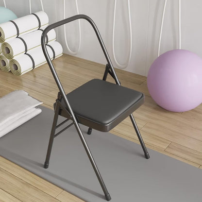 Yoga Folding Chair,Yoga Auxiliary Chair,Iyengar Metal Folding Chair,Reinforced Portable Backless Chair White 31.5in*18.5in*17.3in,Green