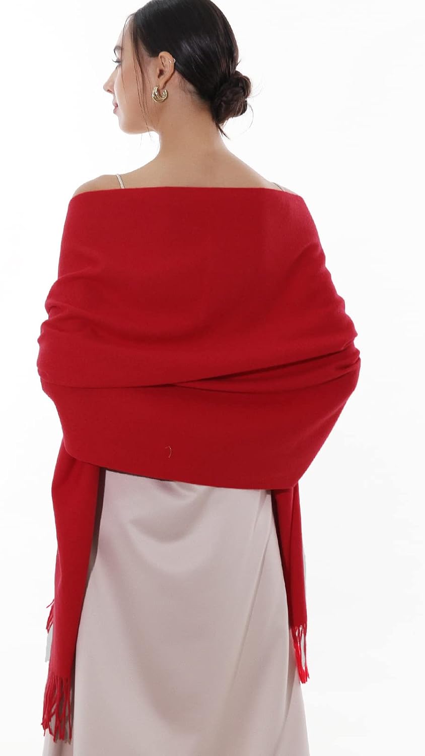 RIIQIICHY Winter Scarfs for Women Pashmina Shawls Wraps for Evening Dresses Large Warm Soft Scarves