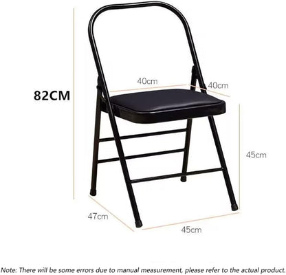 Professional Iyengar Auxiliary Chair Yoga Chair Hardened and Thick Yoga Folding Chair Solid Anti-Slip Stable and Durable,Black
