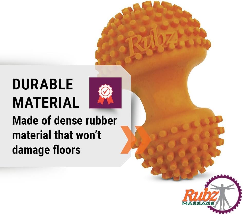 Due North Foot Rubz Hand & Back Massage Ball - Relieve Pain from Plantar Fasciitis, Tight Muscles & Sore Feet - Massage Tool