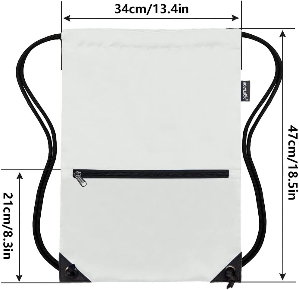 HOLYLUCK Drawstring Backpack Bag Sport Gym Sackpack - Colors B