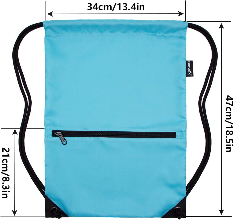 HOLYLUCK Drawstring Backpack Bag Sport Gym Sackpack - Colors A