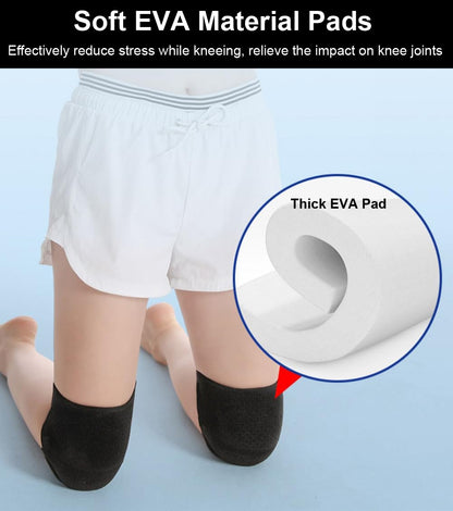 Knee Pads for Women & Men, Soft Dance Knee Pads with Adjustable Bands, Volleyball Knee Pads for Women Men Wrestling Knee Pads Wrestling Gear, Knee Protector Crash Pad Snowboarding Gear Soft Knee Pads for Work (Black, Large)