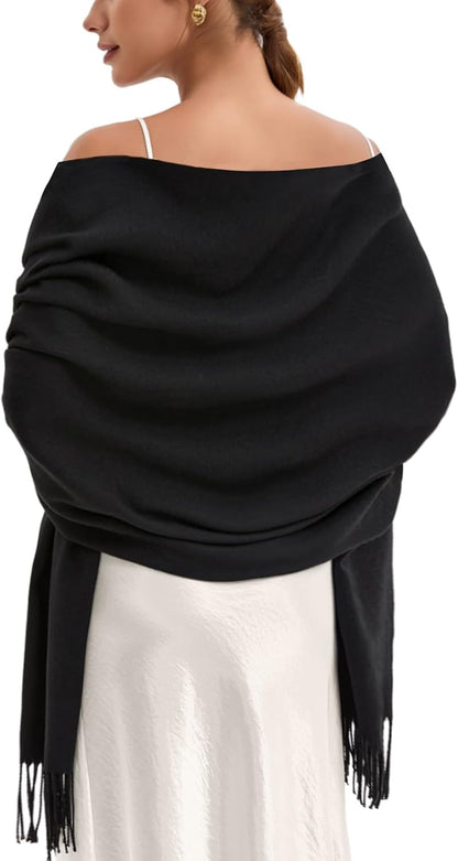 Pashmina Scarf and Shawl - Soft Women Pashminas Wrap for Wedding Evening Party dresses