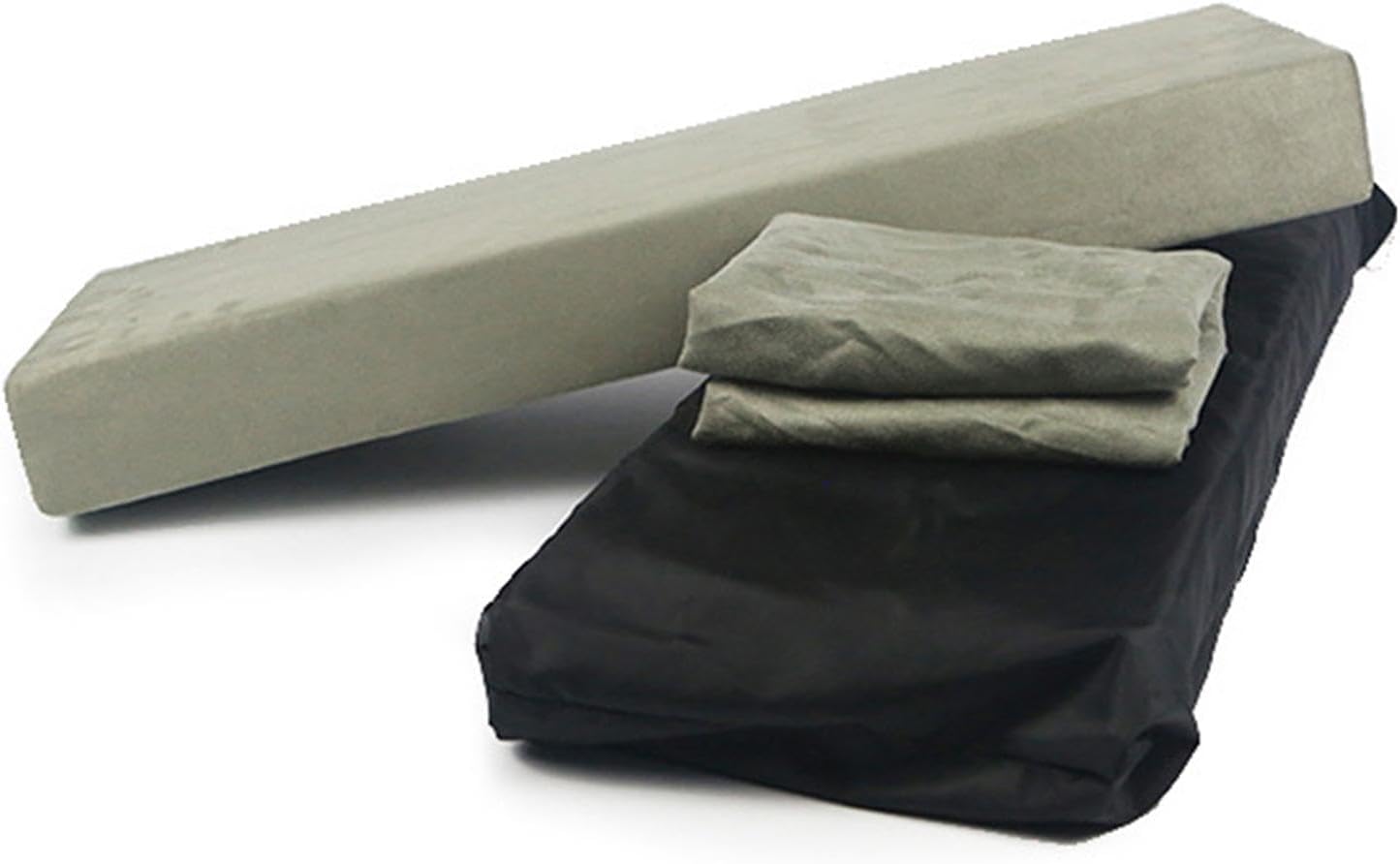 Yoga Bolster Pillow Set for Restorative Yoga Block Sponge Cushion Versatile Support Removable Cover Suede Cloth Suitable for Back Support Meditation P