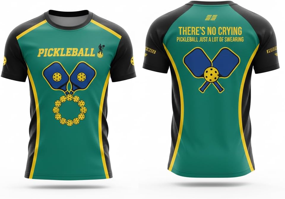 Custom Pickleball Performance Shirt Set – Funny Pickleball Saying Graphic Tee, Polo, Hoodie & Sweatshirt for Men & Women Black