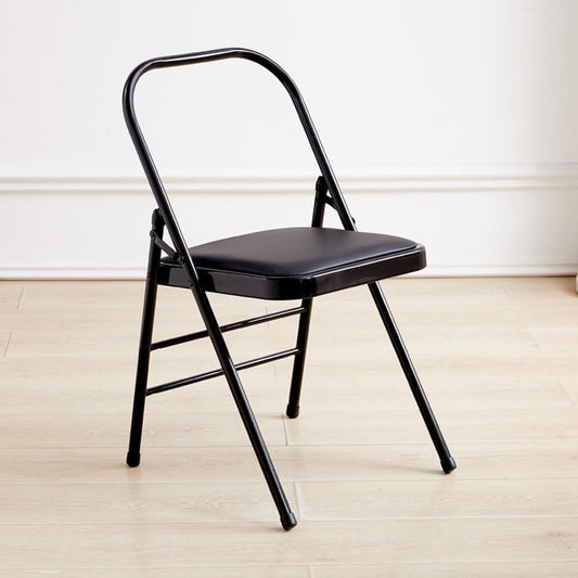Foldable Yoga Chair with Backrest Adjustable Iyengar Support Stool Home Props Portable Training Seat for Enhanced