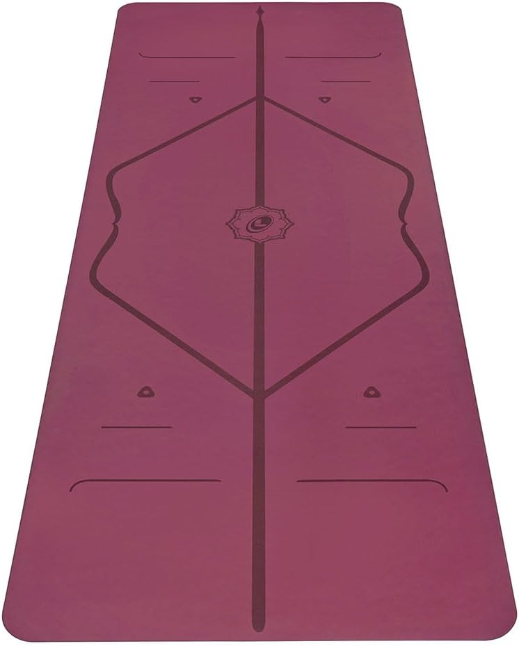 Liforme Original Yoga Mat – Free Yoga Bag Included - Patented Alignment System, Warrior-like Grip, Non-slip, Eco-friendly, sweat-resistant, long, wide, 4.2mm thick mat for comfort