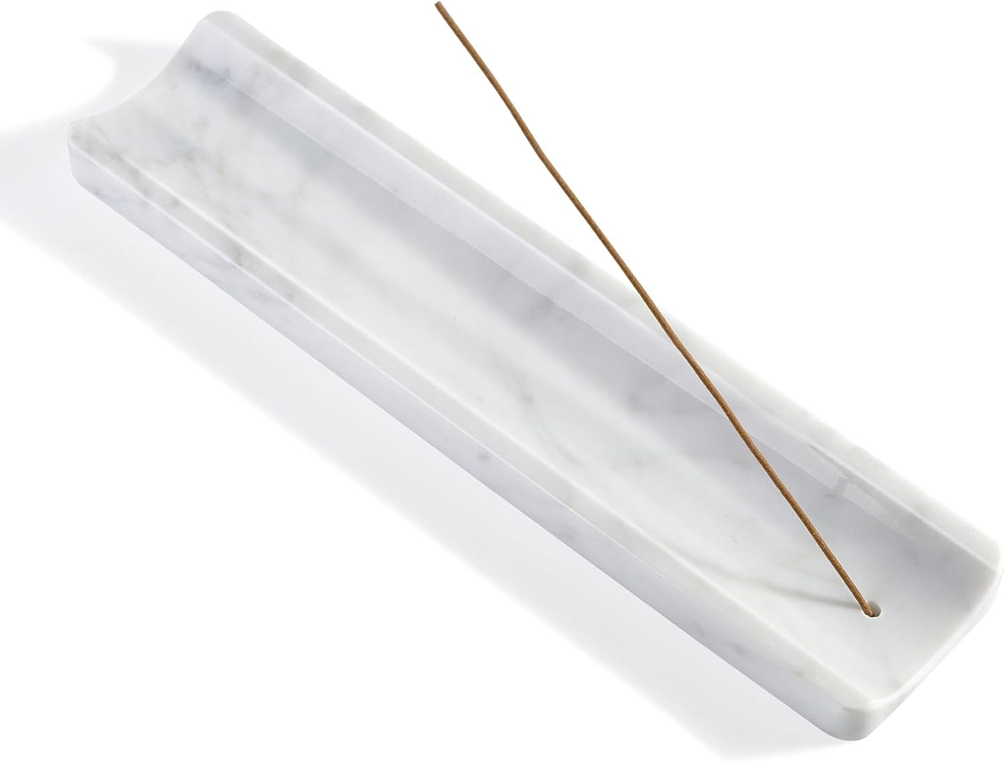 Koville Marble Incense Holder, Incense Holder for Sticks, Incense Sticks Holder Ash Catcher for Meditation Yoga SPA, Natural Stone Incense Burner, Home Table Decor (Green)