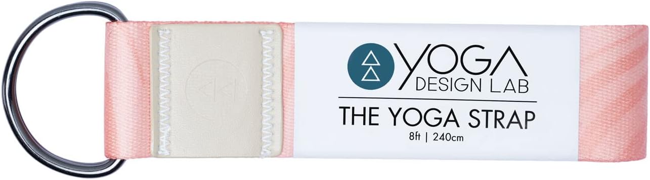 yogadesignlab | The Yoga Strap | Luxurious, Extra Long, Super Soft, Eco Printed | Studio Quality, Adjustable | Safely Stretch Further and Hold Longer | 8 ft Long