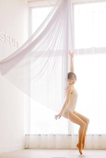 Transparent Aerial Yoga Hammock Set with Low Elasticity Aerial Silks Set Yoga Swings Included Accessories