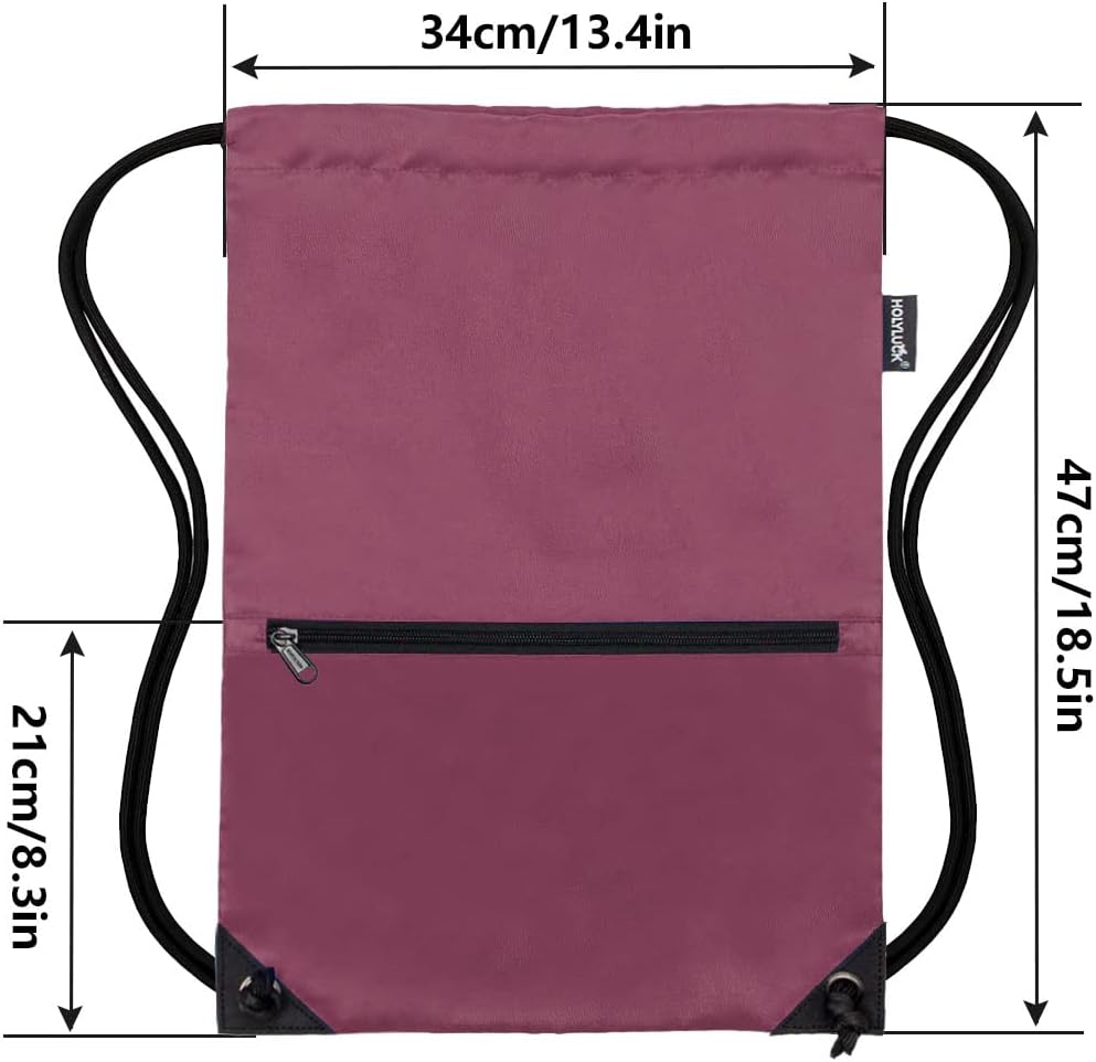 HOLYLUCK Drawstring Backpack Bag Sport Gym Sackpack - Colors B