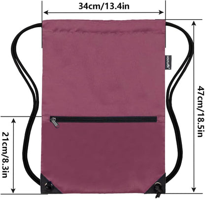 HOLYLUCK Drawstring Backpack Bag Sport Gym Sackpack - Colors B