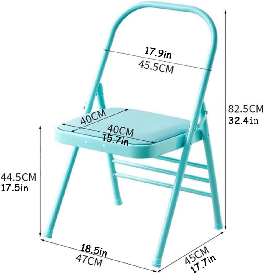 Yoga Auxiliary Chair Folding Exercise Yoga Chair Backless Chair with Lumbar Support Balance Training Equipment for Use in Yoga Studios Homes