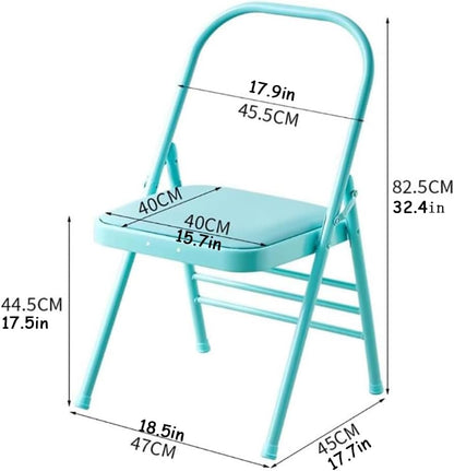 Yoga Auxiliary Chair Folding Exercise Yoga Chair Backless Chair with Lumbar Support Balance Training Equipment for Use in Yoga Studios Homes