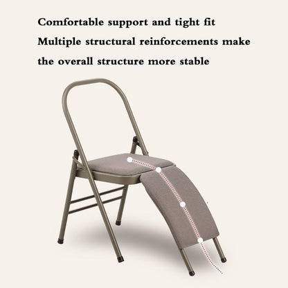 Yoga Chair with Detachable Lumbar Back Support Yoga Practice Balance Chair Yoga Auxiliary Chair,for Conference Rooms Outdoor Spaces,Grey