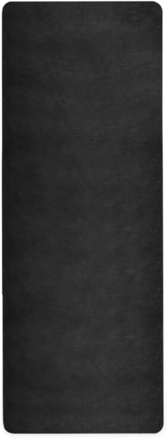 Black foldable yoga mat for home gym printed, natural rubber non slip, yoga mat bag carrier tapete para ejercicio 71x26 inches
