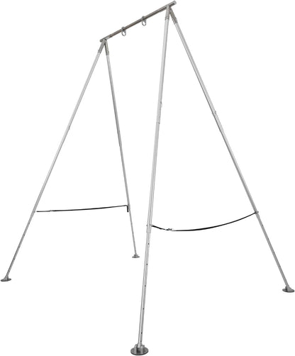 VEVOR Yoga Stand Frame, Max 441-551 lbs Load Swing Stand, Triangular Structure Aerial Rig, Aerial Silk Stands with Yoga Hammock, Standard & Height-Adjustable Version