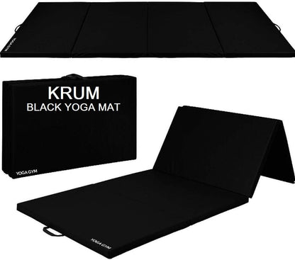 SONU SPORTS CO. SPORTS GOODS Bip Washable Yoga High Destiny Foam Foldable Mat for Men and Women, 72 X 24X 22 Mm, 22 Mm Thick Mat (Black)