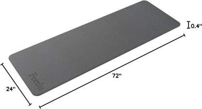 Extra Thick Exercise Yoga Mat with Strap - 2/5 Inch (10MM), Non-Slip Workout Mat for Yoga, Pilates, and Floor Exercises