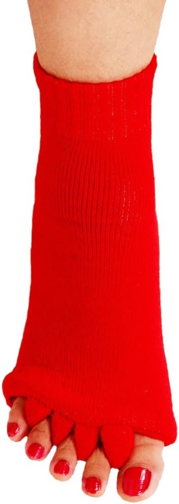 Yoga Sports GYM Five Toe Separator Socks Alignment Pain Health Massage Socks, Prevent Foot Cramps, One Pair