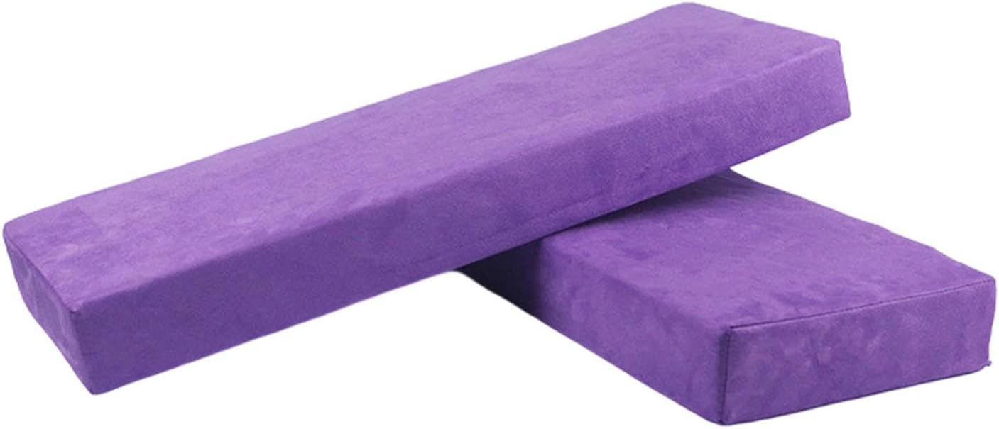 Yoga Bolster Pillow Set Versatile Support Sponge Cushion Block Rectangular Removable Cover Suede Cloth Suitable for Balance Training Meditation
