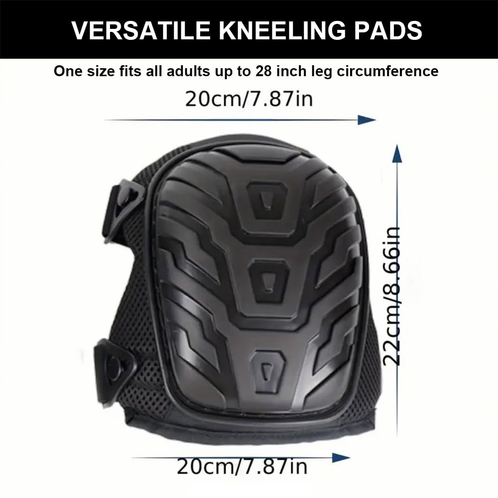 SUJAYU Work Knee Pads for Men Construction, Gardening Knee Pads for Work, Kneepads for Construction, Rodilleras de Trabajo Rodilleras Para Dolor de Rodillas (Black)