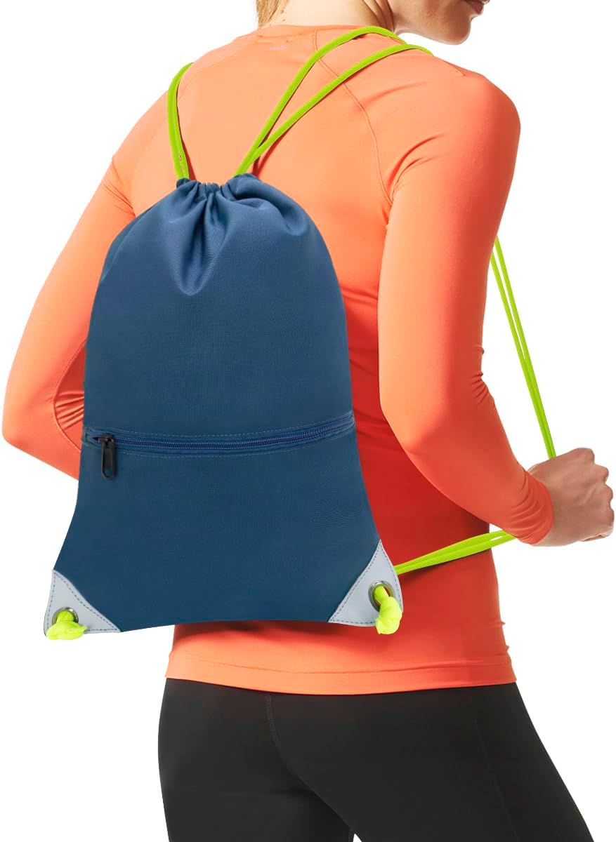 HOLYLUCK Drawstring Backpack Bag Sport Gym Sackpack - Colors A