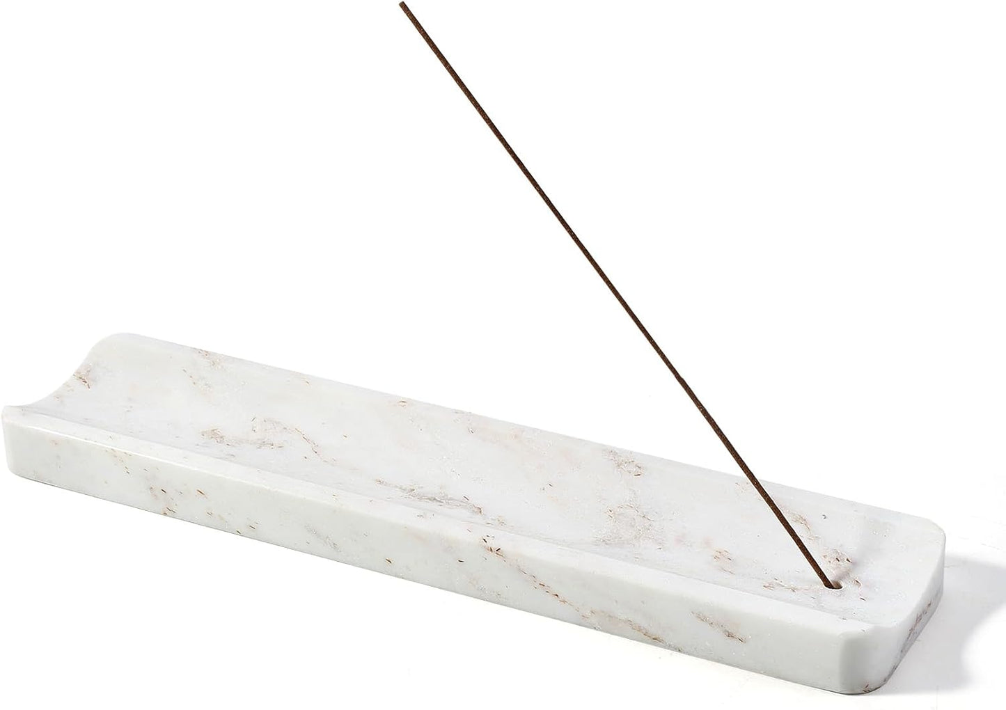 Koville Marble Incense Holder, Incense Holder for Sticks, Incense Sticks Holder Ash Catcher for Meditation Yoga SPA, Natural Stone Incense Burner, Home Table Decor (Green)