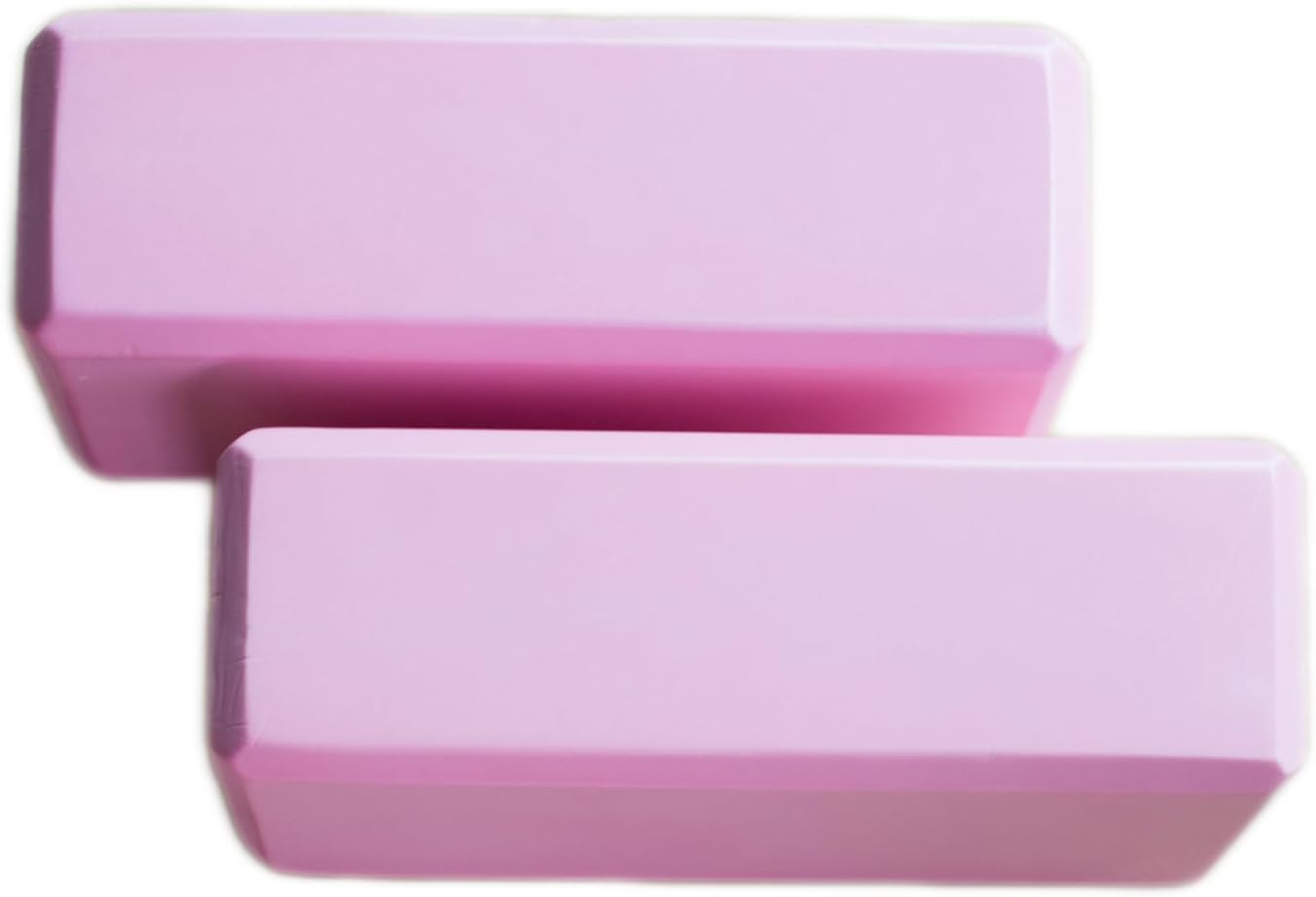 Yoga Block High Density EVA Foam Blocks 2 Packs 9"x6"x3" Each, Supportive, Lightweight with Beveled Edges for Yoga, Pilates, and Meditation
