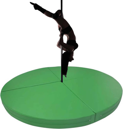 Premium Dance Pole Removable Spinning Static Dancing HeavyDuty Steel Pole Adjustable Height,(Pole Dance Mat,2"/4" Thick Round Folding Crash Mat for Pole Dancing, Home Gym Safety Pad, Yoga F